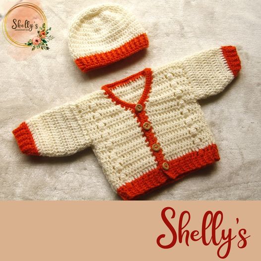 Baby Cardigan and Cap 