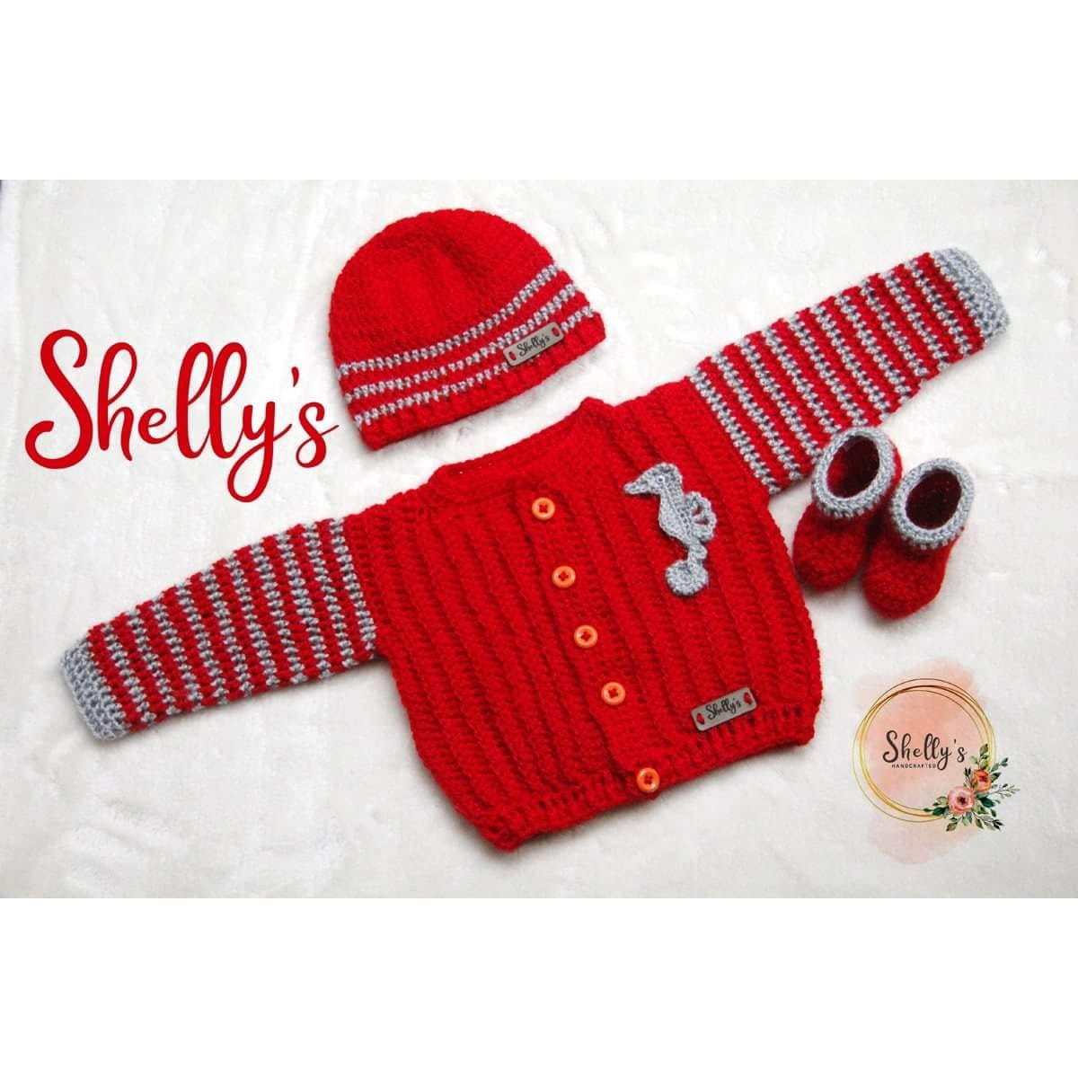 Baby Set Sea Horse - Red 