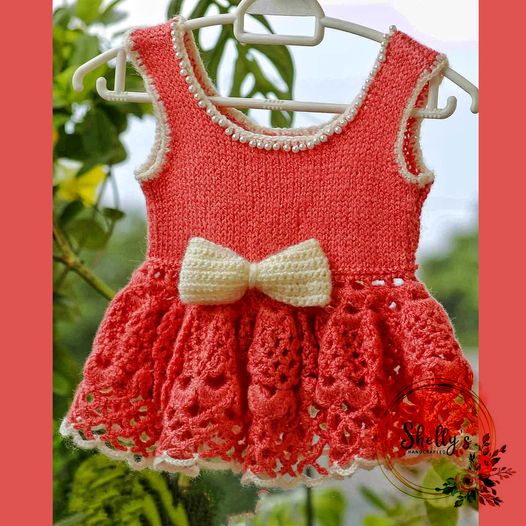 Handknit lace frock 